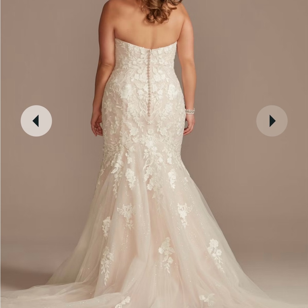 Brand new Oleg Cassini A-Line Wedding Dress and veil.